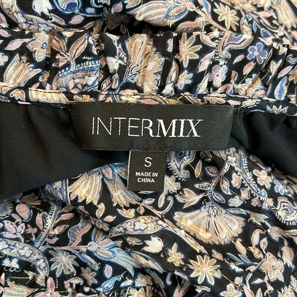 Intermix Maura Ruffled Floral Paisley Blouse Size S - Picture 8 of 9